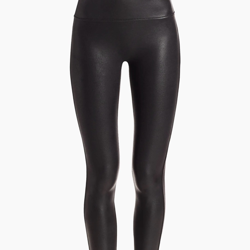 SPANX Black Faux Leather Leggings